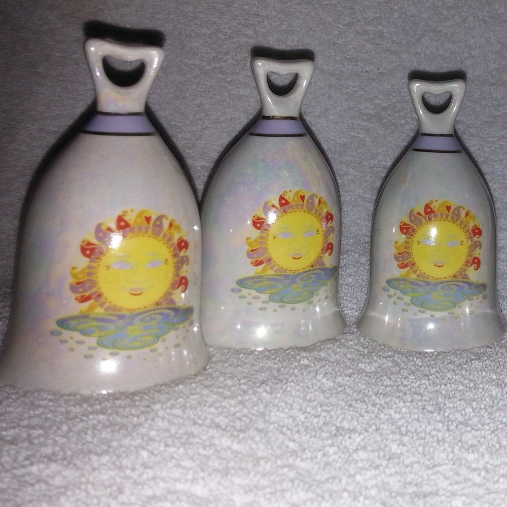 NEW Vtg Ornament Cermic Bell  PSun By Mia Souv, Inc For Christmas Trees, Wedding - Picture 3 of 8